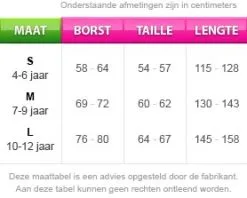 Kinderkostuum Scary Vintage Clown Grijs-Rood -Kostuum Winkel maattabel 2