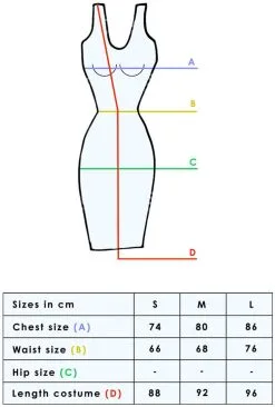 LEG AVENUE Dameskostuum Pirate Beauty -Kostuum Winkel maattabel 64