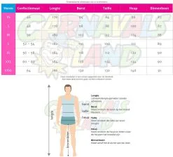 Retro Trainingspak Nineties -Kostuum Winkel maattabel 9009 7