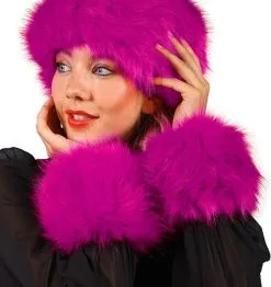 Manchetten Bont Pink Luxe 2st.