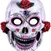 Masker Catrina Roses Latex - Day Of The Dead