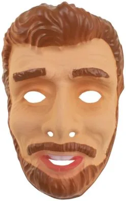 Masker Jonge Mannen Plastic Assorti -Kostuum Winkel masker jonge mannen plastic assorti detail 3