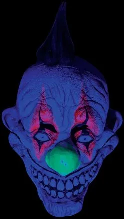 Masker Prankster Neon Clown Latex Luxe - Blacklight