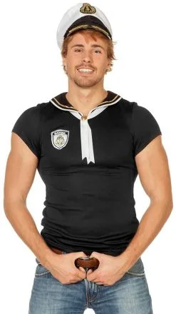 Matrozenshirt Zwart Voor Heren