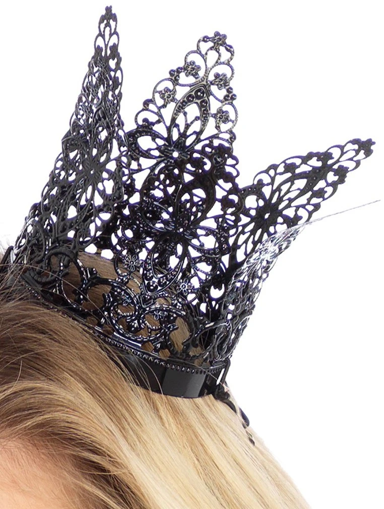 LEG AVENUE Mini Metalen Kroontje Zwart 2 LEG AVENUE Mini Metalen Kroontje Zwart - Afbeelding 2