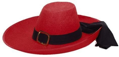 Musketierhoed Rood 1 Musketierhoed Rood