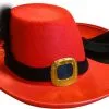 Musketiers Hoed XL Rood