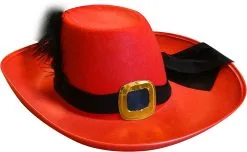 Musketiers Hoed XL Rood