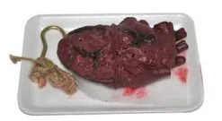 Nep Hart Met Bloed Op Een Schaaltje