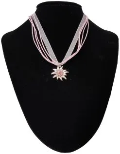 Oktoberfest Ketting Edelweiss Roze