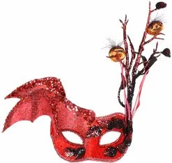 Oogmasker Halloween Rood