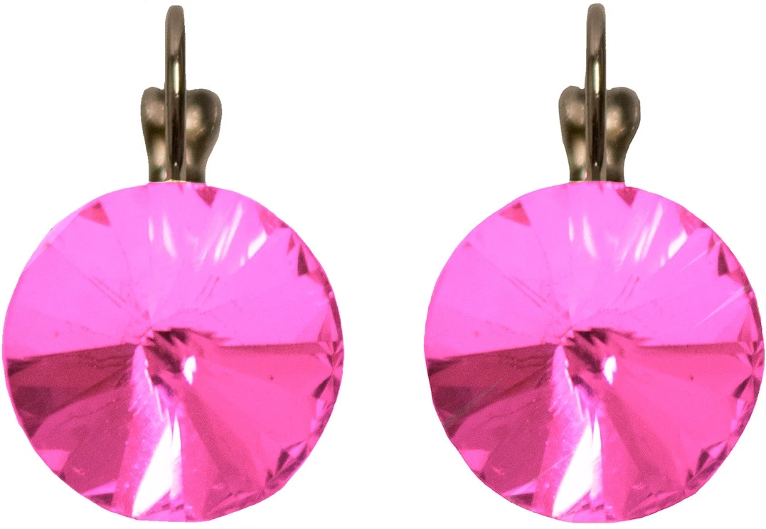 Oorbellen Diamanten Rond Roze 1 Oorbellen Diamanten Rond Roze
