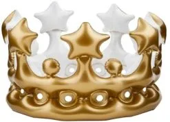 Opblaasbare Koningskroon Goud