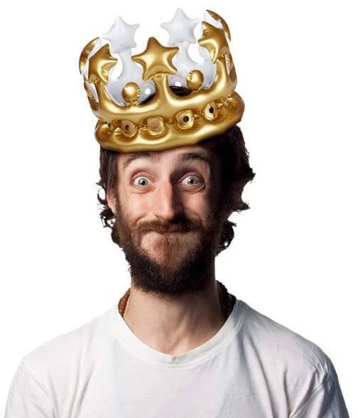 Opblaasbare Koningskroon Goud 3 Opblaasbare Koningskroon Goud - Afbeelding 3