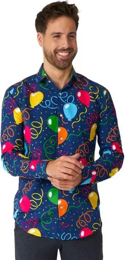 Overhemd Suitmeister Confetti Balloons Navy