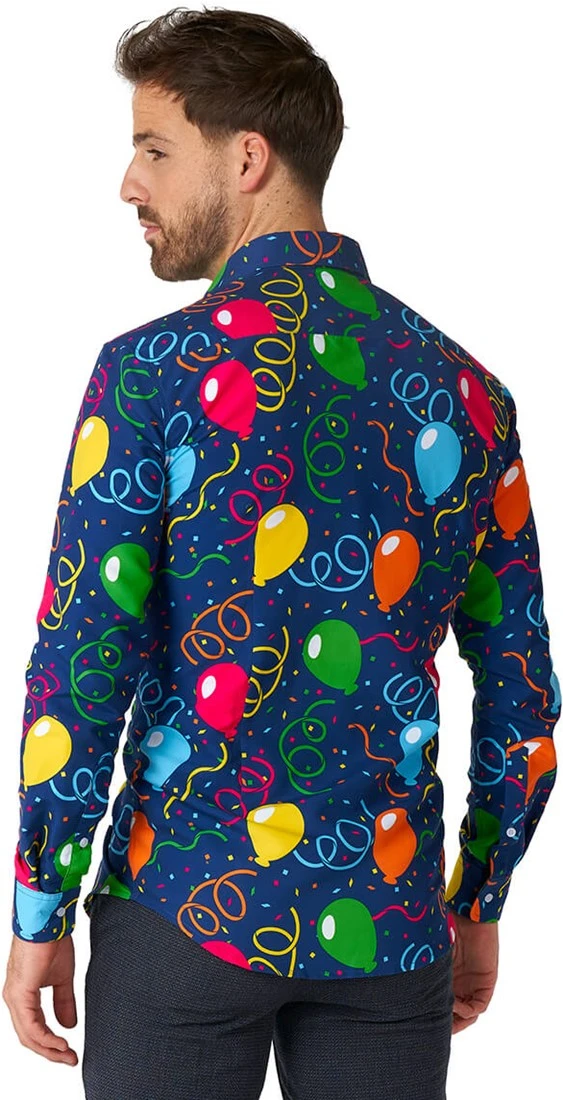 Overhemd Suitmeister Confetti Balloons Navy 2 Overhemd Suitmeister Confetti Balloons Navy - Afbeelding 2