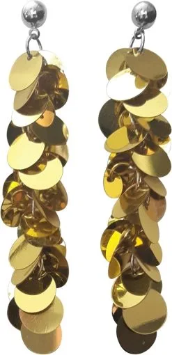 Pailletten Oorbellen Goud