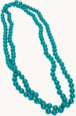 Parelketting Glas Lang Turquoise