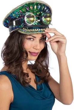 Pet Burningman Blauw-Groen Met Bril