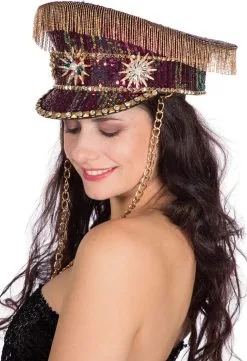 Pet Burningman Pink-Goud Met Ketting En Franjes