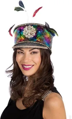 Pet Burningman Rainbow Met Veren