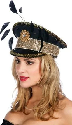 Pet Burningman Zwart-Goud Met Veren