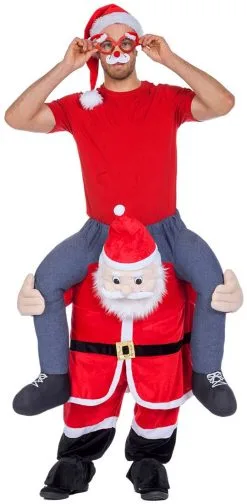 Piggyback Kostuum Kerstman