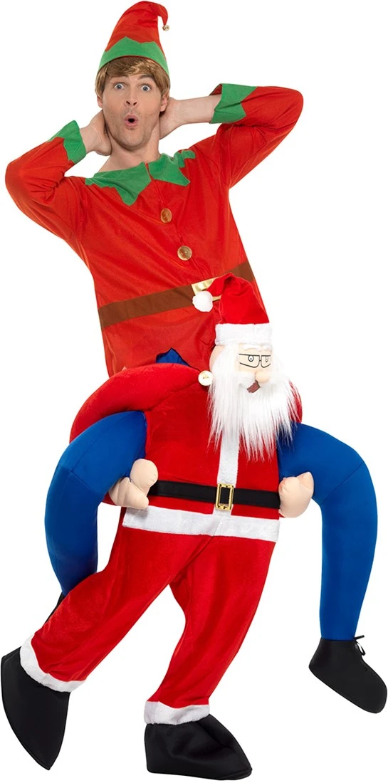 Piggyback Kostuum Santa Claus 2 Piggyback Kostuum Santa Claus - Afbeelding 2