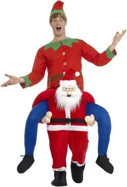 Piggyback Kostuum Santa Claus