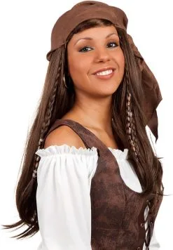 Piraten Pruik Dauntless Met Kralen En Bandana