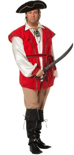 Piratenpak Red Beard Voor Heren