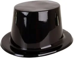 Plastic Hoge Hoed Zwart