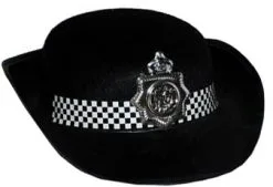 Politie Hoed Dames Zwart
