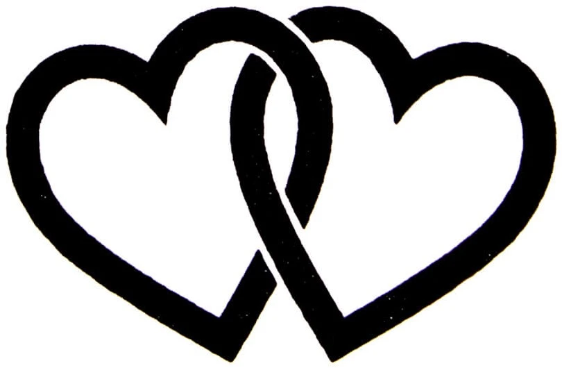 QuickTattoo Glitter Sjabloon 2 Hartjes - 8x9,5cm 1 QuickTattoo Glitter Sjabloon 2 Hartjes - 8x9,5cm