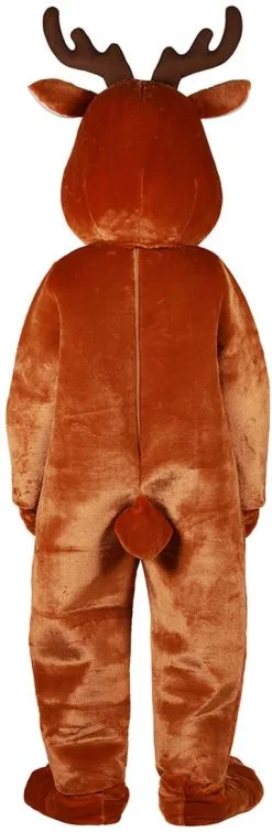 Rendier Mascotte Luxe -Kostuum Winkel rendier mascotte luxe achterkant