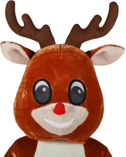 Rendier Mascotte Luxe -Kostuum Winkel rendier mascotte luxe hoofd