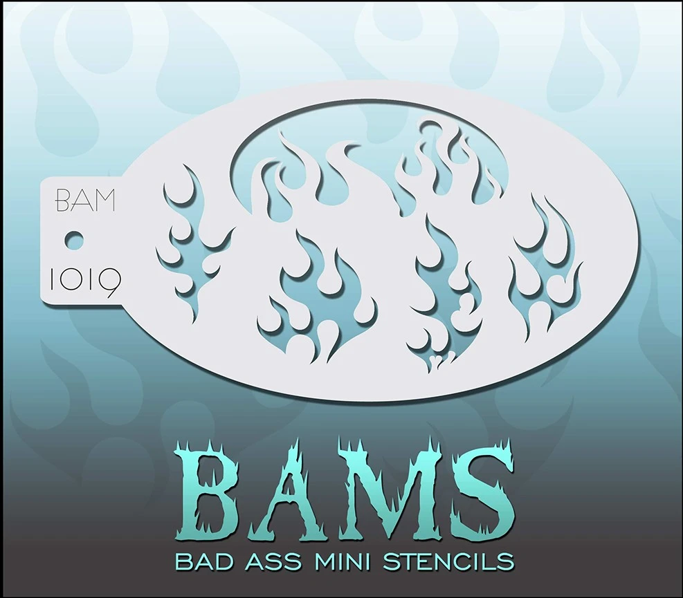 Schminksjabloon Vlammen 1 Schminksjabloon Vlammen