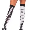 LEG AVENUE Sexy Overknee Zwart-Wit Gestreept
