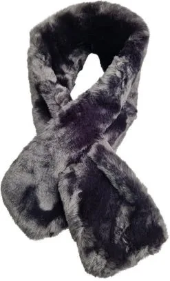 Sjaal Bont Zwart Luxe