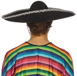 Sombrero Zwart Vilt (60cm) -Kostuum Winkel sombrero zwart vilt 60cm achterkant