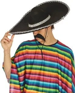 Sombrero Zwart Vilt (60cm) -Kostuum Winkel sombrero zwart vilt 60cm zijkant