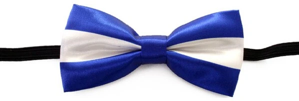 Strikje Satijn Luxe Blauw-Wit 2 Strikje Satijn Luxe Blauw-Wit - Afbeelding 2