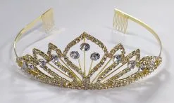 Tiara Strass Goud Charlotte