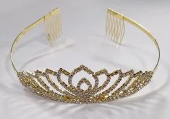 Tiara Strass Goud Isabella