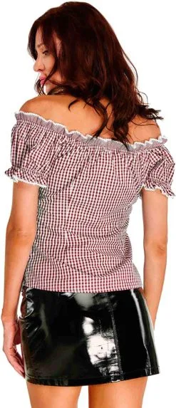 Tiroler Dames Blouse Resi Rood-Wit -Kostuum Winkel tiroler dames blouse resi rood wit 3