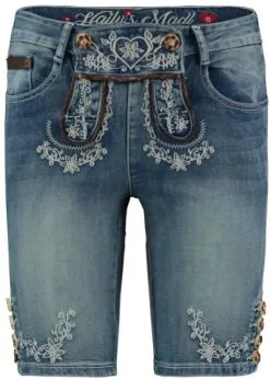 Tiroler Dames Trachten Jeans Blue