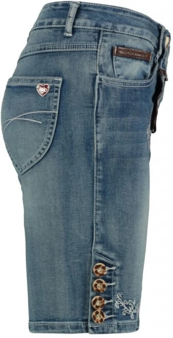 Tiroler Dames Trachten Jeans Blue 2 Tiroler Dames Trachten Jeans Blue - Afbeelding 2