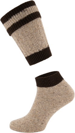 Tiroler Loferl Set Met Sokken Beige-Bruin