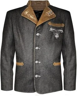 Tiroler Trachten Jas Luxe (Wol-Geitenleer)