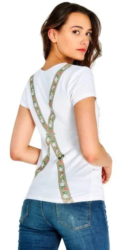 Tiroler Trachten T-shirt Met Strass Voor Dames -Kostuum Winkel tiroler trachten t shirt met strass voor dames 3